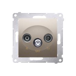 Simon 54 Premium złoty mat - gniazdo antenowe RTV-SAT końcowe DASK.01/44