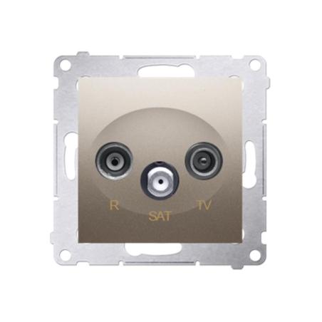 Simon 54 Premium złoty mat - gniazdo antenowe RTV-SAT końcowe DASK.01/44