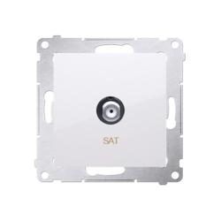 Simon 54 Premium biały - gniazdo antenowe typu F pojedyncze DASF1.01/11