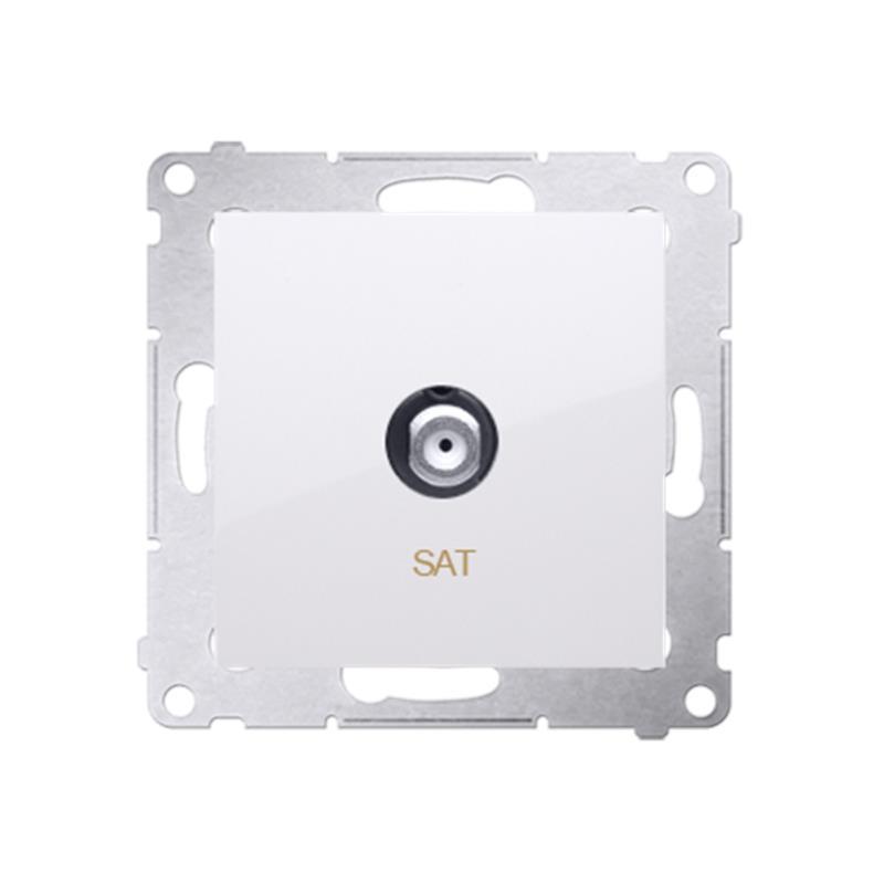 Simon 54 Premium biały - gniazdo antenowe typu F pojedyncze DASF1.01/11