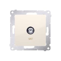 Simon 54 Premium kremowy - gniazdo antenowe typu F pojedyncze DASF1.01/41