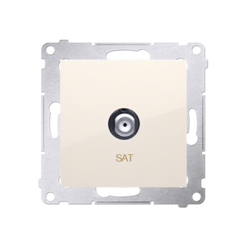 Simon 54 Premium kremowy - gniazdo antenowe typu F pojedyncze DASF1.01/41