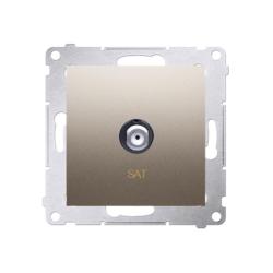 Simon 54 Premium złoty mat - gniazdo antenowe typu F pojedyncze DASF1.01/44