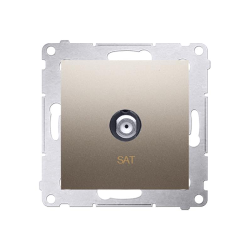 Simon 54 Premium złoty mat - gniazdo antenowe typu F pojedyncze DASF1.01/44