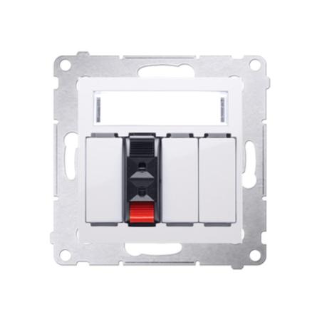 Simon 54 Premium biały - gniazdo głośnikowe 1-krotne DGL31.01/11