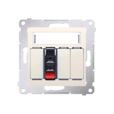 Simon 54 Premium kremowy - gniazdo głośnikowe 1-krotne DGL31.01/41