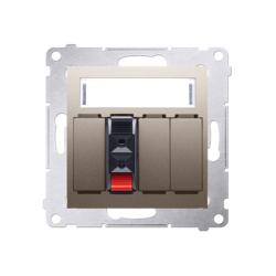 Simon 54 Premium złoty mat - gniazdo głośnikowe 1-krotne DGL31.01/44