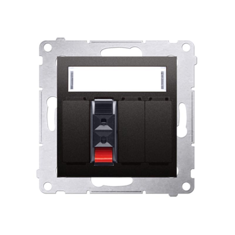 Simon 54 Premium antracyt - gniazdo głośnikowe 1-krotne DGL31.01/48