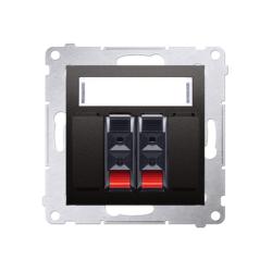 Simon 54 Premium antracyt - gniazdo głośnikowe 2-krotne DGL32.01/48