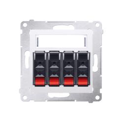 Simon 54 Premium biały - gniazdo głośnikowe 4-krotne DGL34.01/11