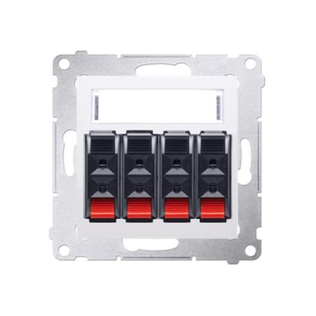 Simon 54 Premium biały - gniazdo głośnikowe 4-krotne DGL34.01/11