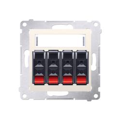 Simon 54 Premium kremowy - gniazdo głośnikowe 4-krotne DGL34.01/41