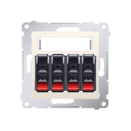 Simon 54 Premium kremowy - gniazdo głośnikowe 4-krotne DGL34.01/41