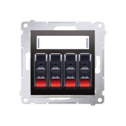 Simon 54 Premium antracyt - gniazdo głośnikowe 4-krotne DGL34.01/48