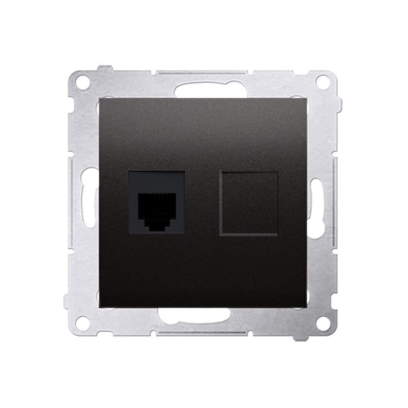 Simon 54 Premium antracyt - gniazdo telefoniczne RJ12 pojedyncze DT1.01/48