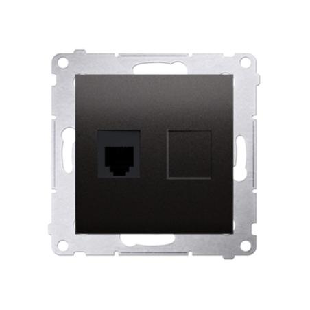 Simon 54 Premium antracyt - gniazdo telefoniczne RJ12 pojedyncze DT1.01/48