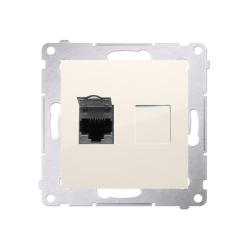 Simon 54 Premium kremowy - gniazdo komputerowe RJ45 pojedyncze D61.01/41
