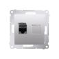 Simon 54 Premium srebrny mat - gniazdo komputerowe RJ45 pojedyncze D61.01/43