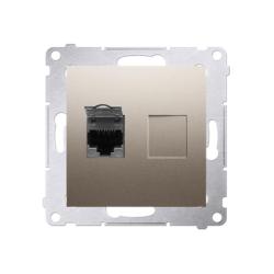Simon 54 Premium złoty mat - gniazdo komputerowe RJ45 pojedyncze D61.01/44