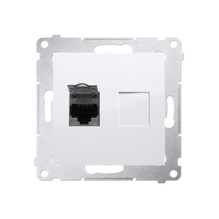 Simon 54 Premium biały - gniazdo komputerowe RJ45 pojedyncze ekranowane D61E.01/11
