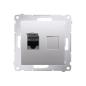 Simon 54 Premium srebrny mat - gniazdo komputerowe RJ45 pojedyncze ekranowane D61E.01/43