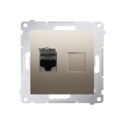 Simon 54 Premium złoty mat - gniazdo komputerowe RJ45 pojedyncze ekranowane D61E.01/44