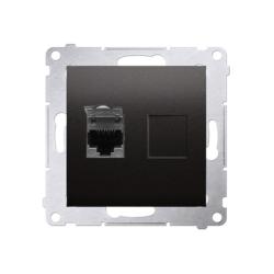 Simon 54 Premium antracyt - gniazdo komputerowe RJ45 pojedyncze ekranowane D61E.01/48