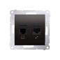 Simon 54 Premium antracyt - gniazdo komputerowe RJ45 + telefoniczne RJ12 D5T.01/48