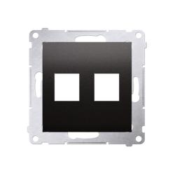 Simon 54 Premium antracyt - pokrywa gniazd teleinformatycznych podwójna DKP2.01/48