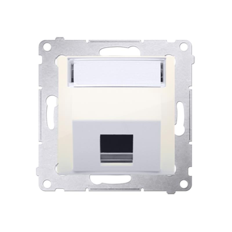 Simon 54 Premium kremowy - pokrywa gniazd teleinformatycznych pojedyncza DKP1S.01/41