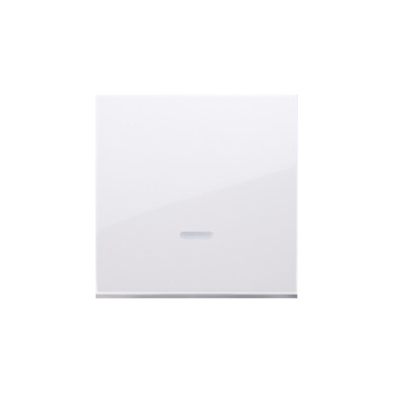 Simon 54 Premium biały - klawisz pojedynczy z oczkiem do łączników i przycisków podświetlanych DKW1L/11