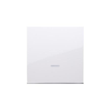 Simon 54 Premium biały - klawisz pojedynczy z oczkiem do łączników i przycisków podświetlanych DKW1L/11