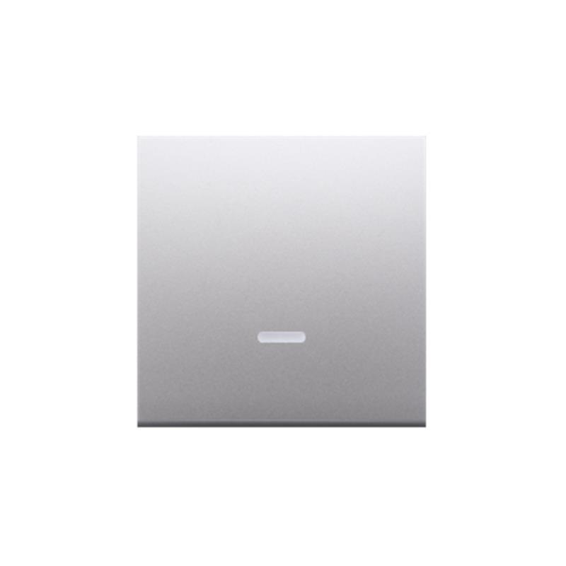 Simon 54 Premium srebrny mat - klawisz pojedynczy z oczkiem do łączników i przycisków podświetlanych DKW1L/43