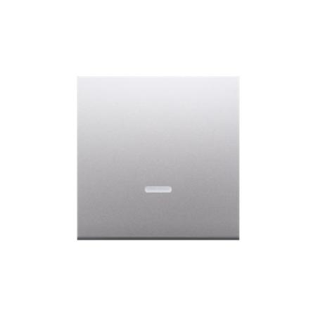 Simon 54 Premium srebrny mat - klawisz pojedynczy z oczkiem do łączników i przycisków podświetlanych DKW1L/43