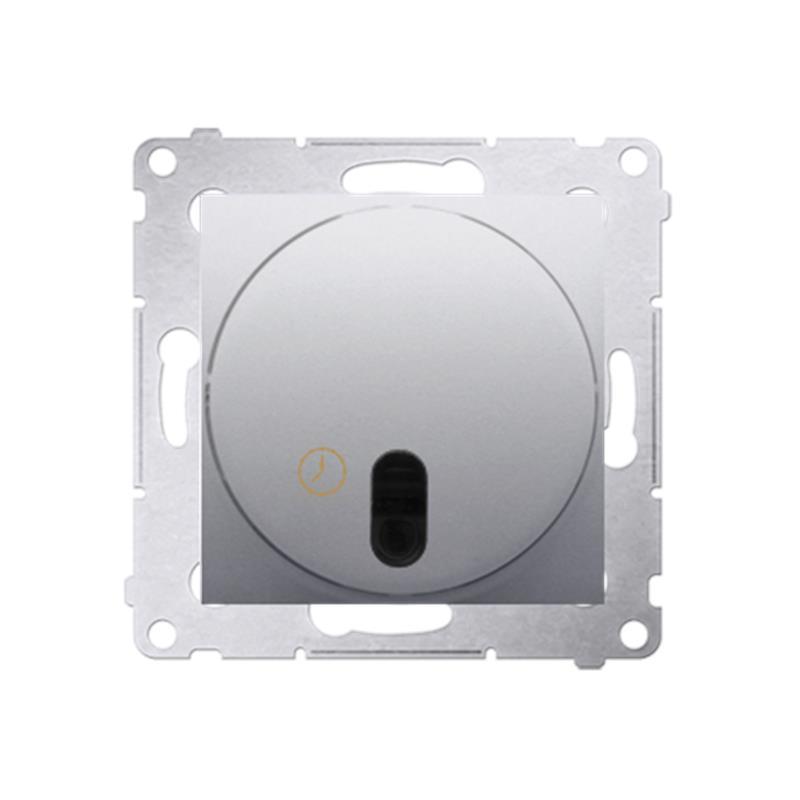 Simon 54 Premium srebrny mat - wyłącznik czasowy tranzystorowy DWC10T.01/43