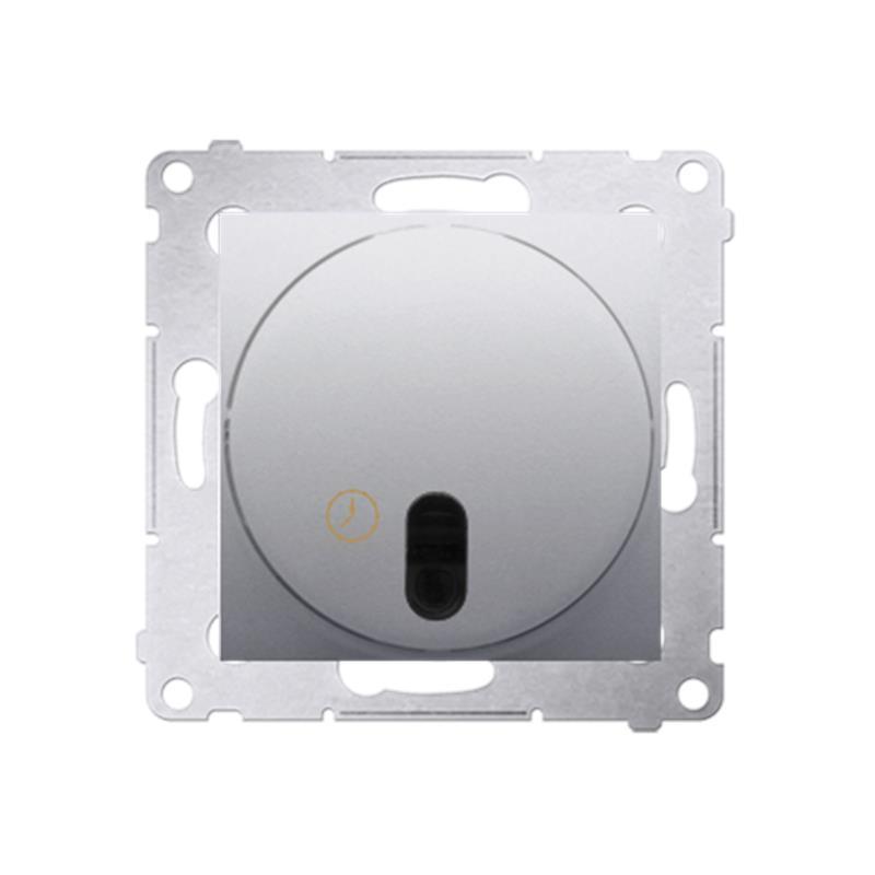 Simon 54 Premium srebrny mat - wyłącznik czasowy z przekaźnikiem DWC10P.01/43