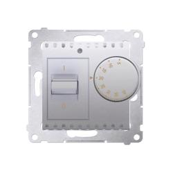 Simon 54 Premium srebrny mat - regulator temperatury z czujnikiem wew. DRT10W.02/43