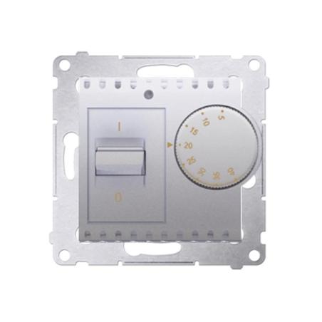 Simon 54 Premium srebrny mat - regulator temperatury z czujnikiem wew. DRT10W.02/43