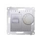 Simon 54 Premium srebrny mat - regulator temperatury z czujnikiem wew. DRT10W.02/43