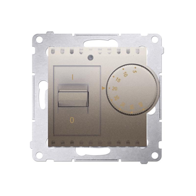 Simon 54 Premium złoty mat - regulator temperatury z czujnikiem wew. DRT10W.02/44
