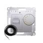 Simon 54 Premium srebrny mat - regulator temperatury z czujnikiem zew. DRT10Z.02/43