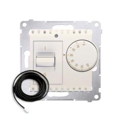 Simon 54 Premium kremowy - regulator temperatury z czujnikiem zew. DRT10Z.02/41