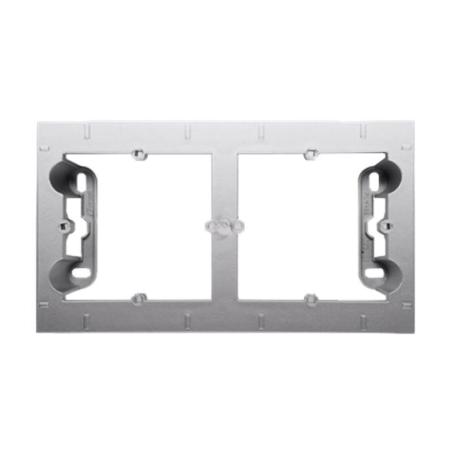 Simon 54 Premium srebrny mat - puszka natynkowa 2-krotna DPN2/43