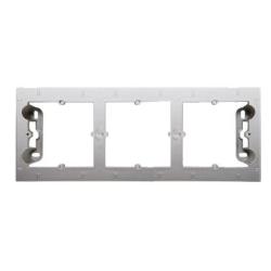 Simon 54 Premium srebrny mat - puszka natynkowa 3-krotna DPN3/43