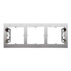 Simon 54 Premium srebrny mat - puszka natynkowa 3-krotna DPN3/43 Kontakt-Simon