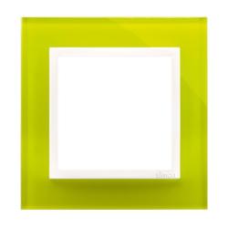 Simon 54 Nature limonkowy sorbet szkło - ramka pojedyncza DRN1/90