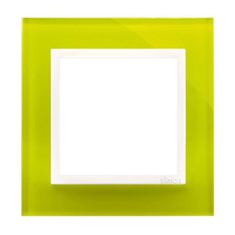 Simon 54 Nature limonkowy sorbet szkło - ramka pojedyncza DRN1/90