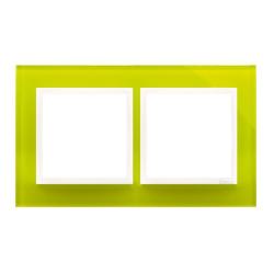 Simon 54 Nature limonkowy sorbet szkło - ramka podwójna DRN2/90