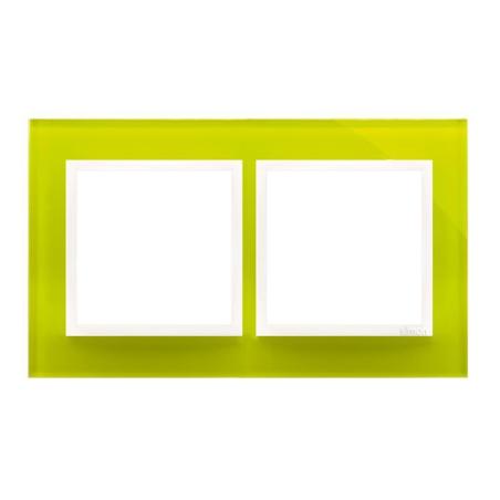 Simon 54 Nature limonkowy sorbet szkło - ramka podwójna DRN2/90