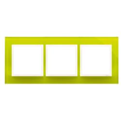 Simon 54 Nature limonkowy sorbet szkło - ramka potrójna DRN3/90